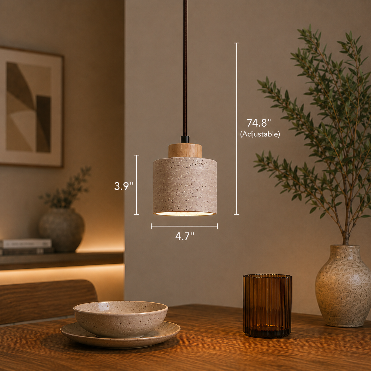 Velnee Japanese Pendant Light