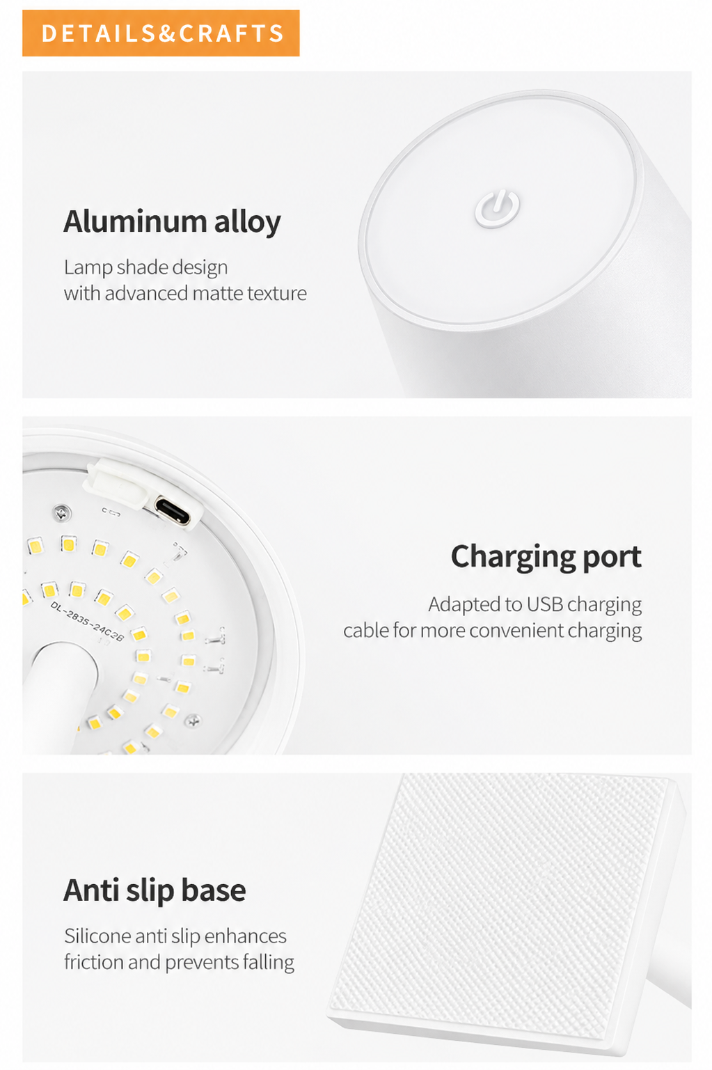 Velnee Touch Control Table Lamp