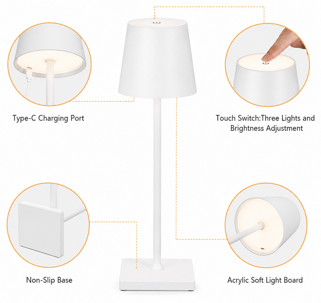 Velnee Touch Control Table Lamp