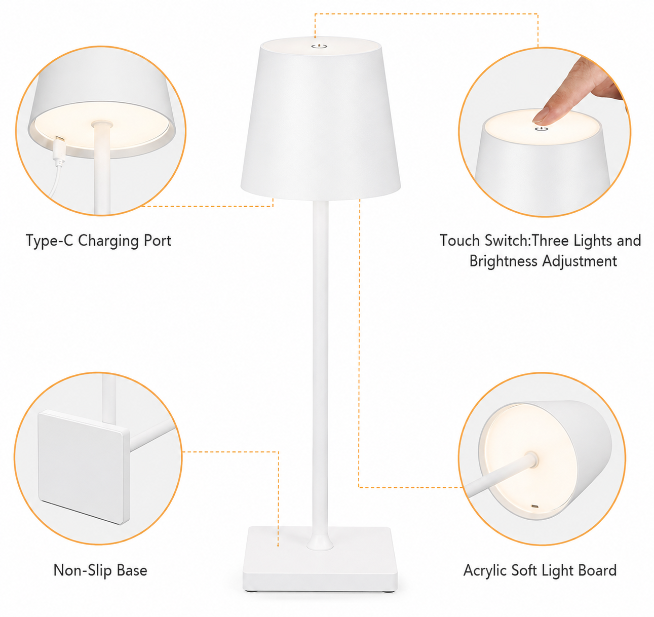 Velnee Touch Control Table Lamp