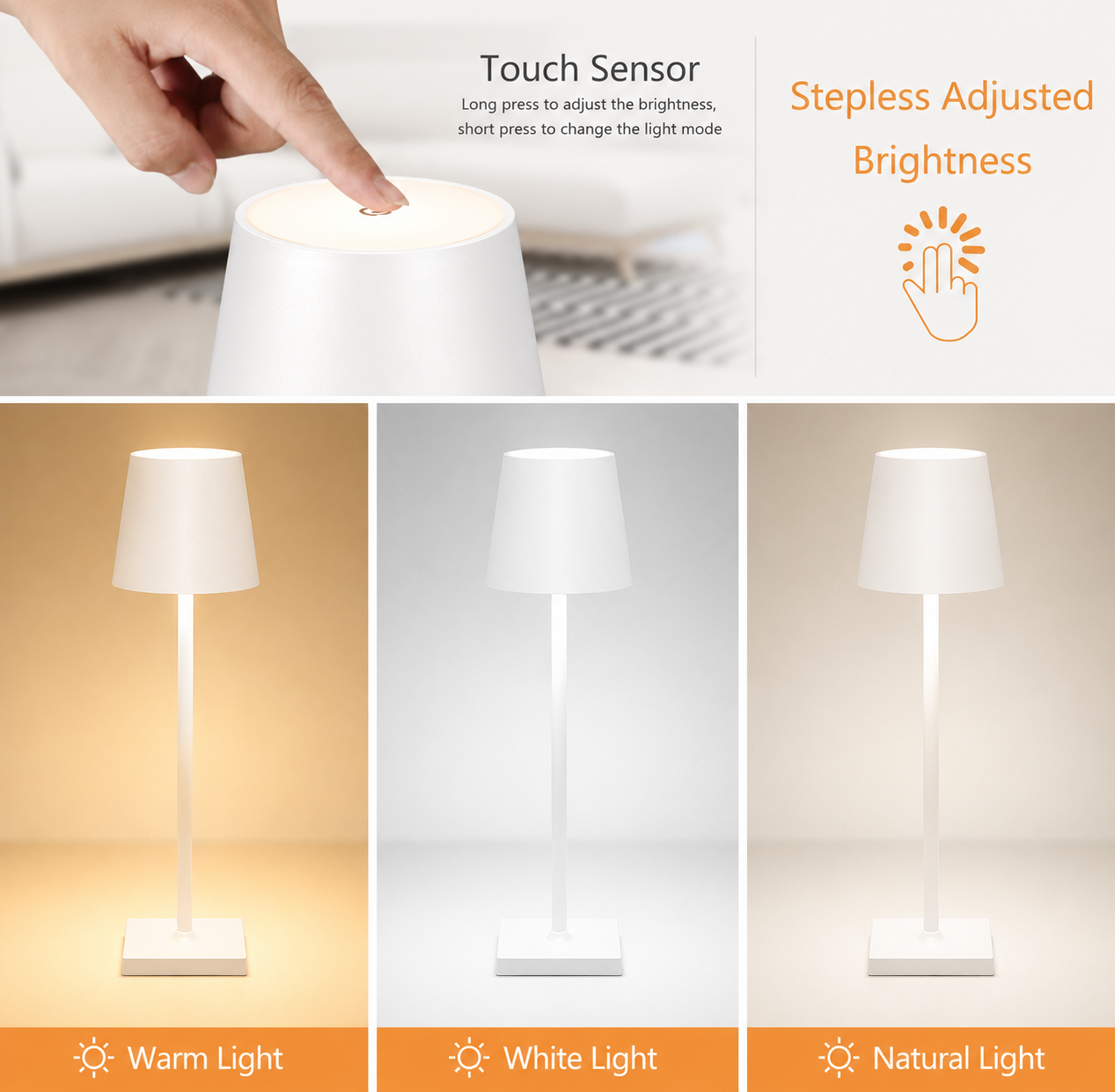 Velnee Touch Control Table Lamp