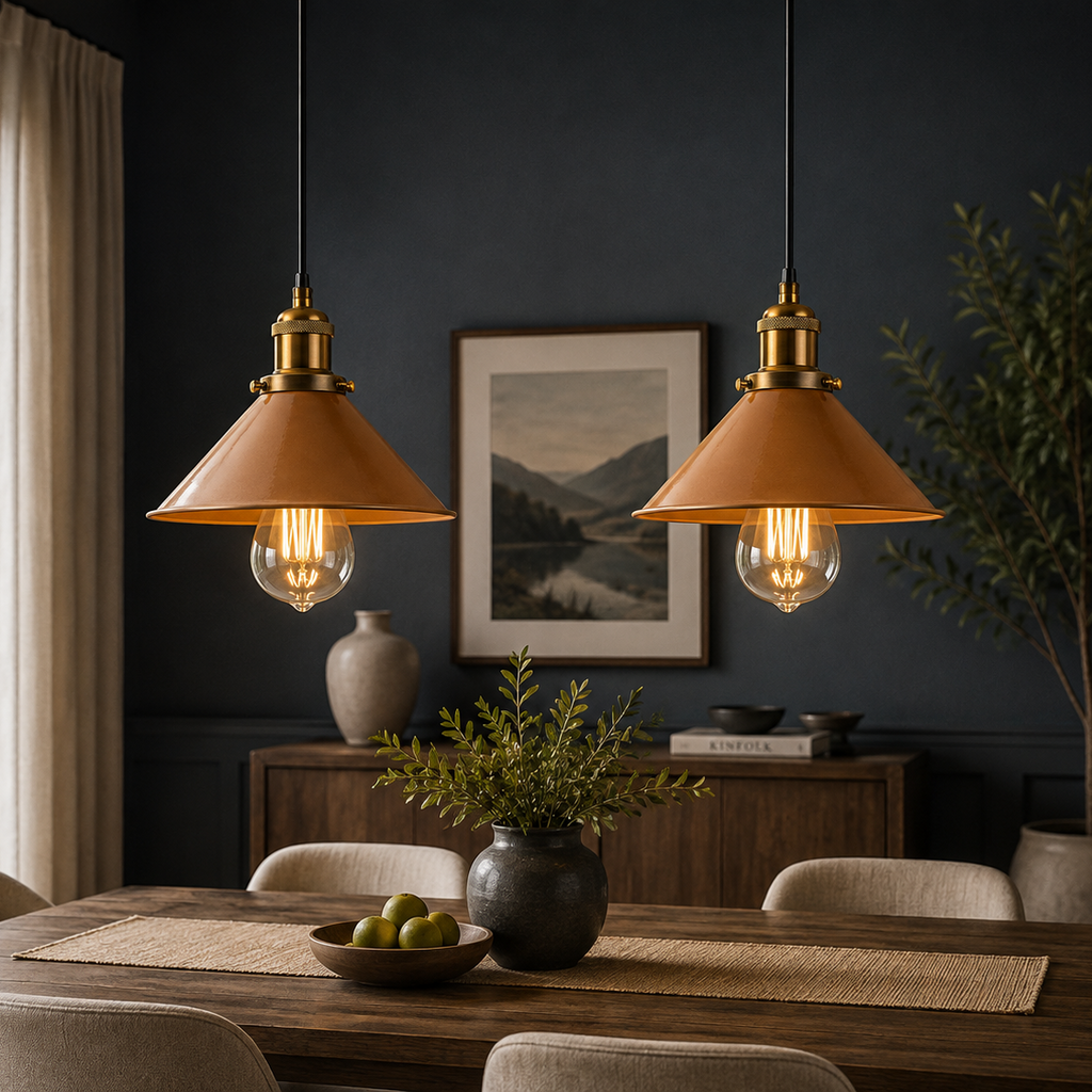 Vintage Industrial Cone Pendant Light