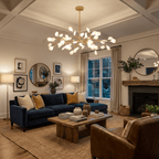 LED Firefly Glass Sputnik Chandelier