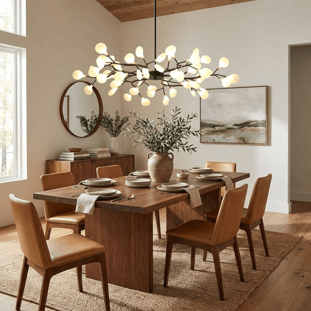 LED Firefly Glass Sputnik Chandelier