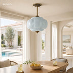 Pumpkin Glass Semi Flush Mount Margot Pendant Light