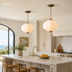 Pumpkin Glass Semi Flush Mount Margot Pendant Light
