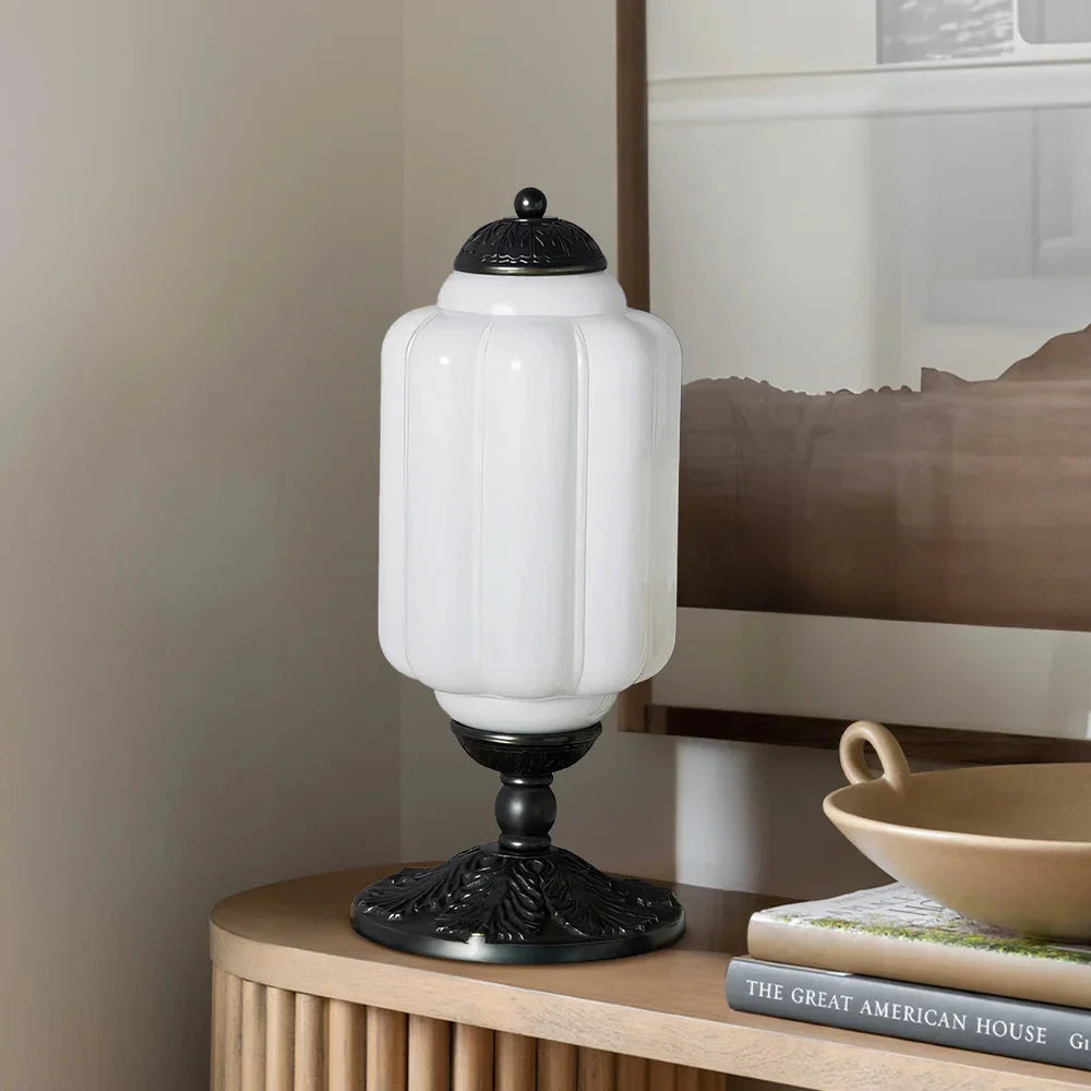 Vintage Glass Brass Margot Table Lamp