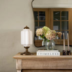 Vintage Glass Brass Margot Table Lamp