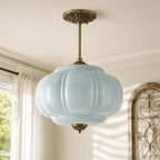 Pumpkin Glass Semi Flush Mount Margot Pendant Light
