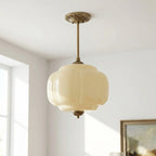 Pumpkin Glass Semi Flush Mount Margot Pendant Light