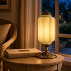 Vintage Glass Brass Margot Table Lamp