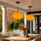 Pumpkin Glass Semi Flush Mount Margot Pendant Light