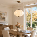 Pumpkin Glass Semi Flush Mount Margot Pendant Light