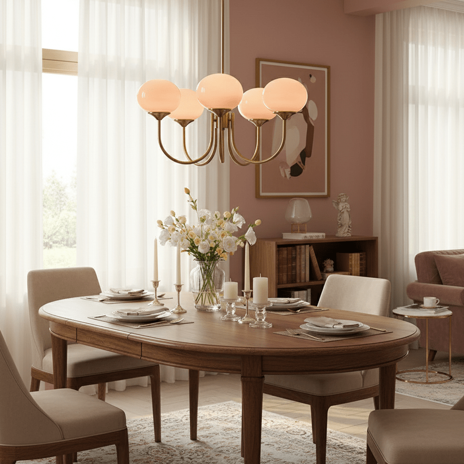 Marshmallow Glass Globe Chandelier