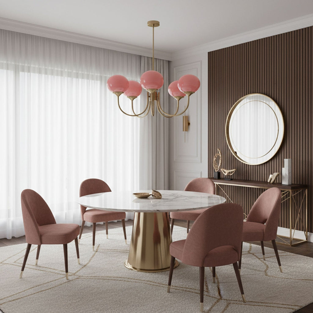 Marshmallow Glass Globe Chandelier