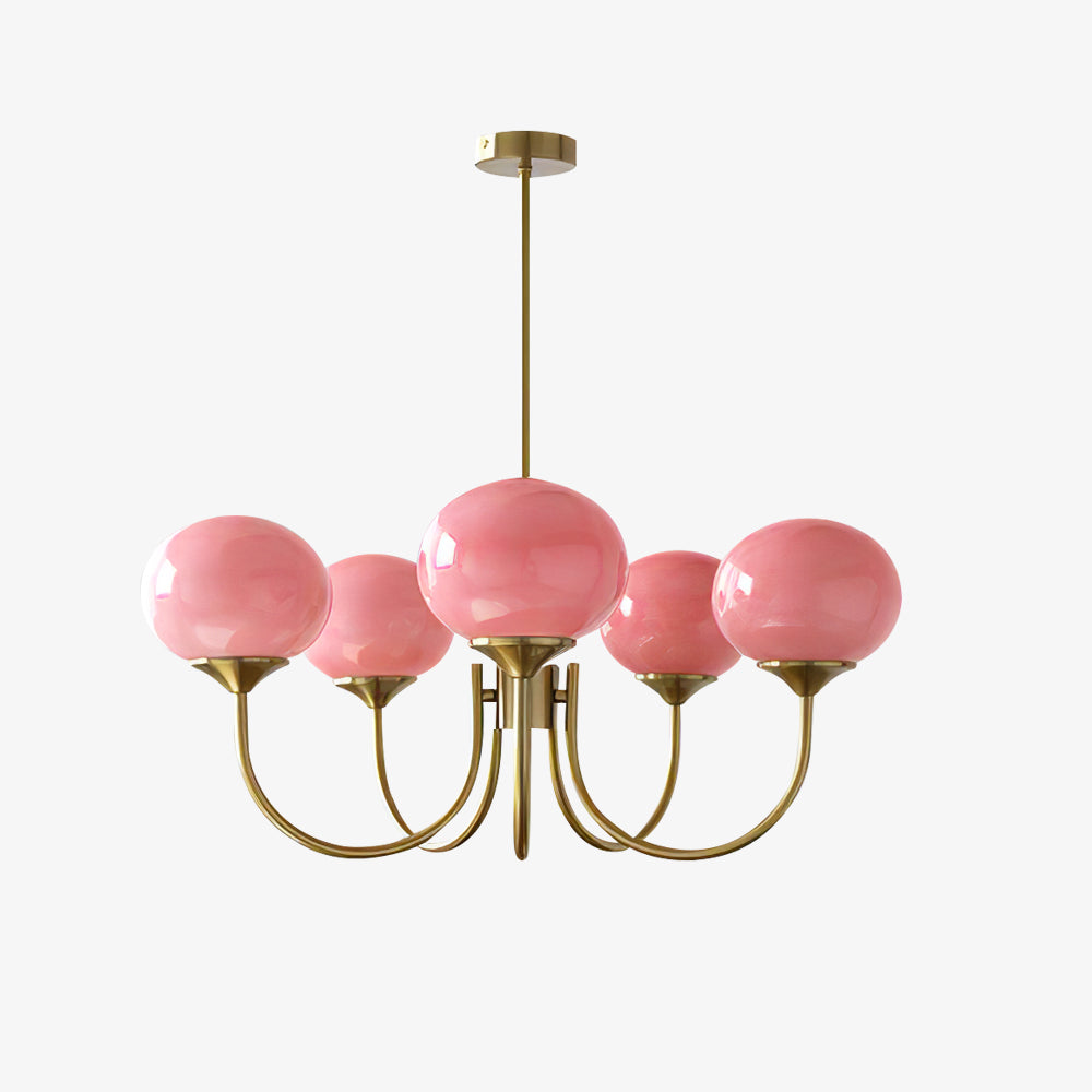 Marshmallow Glass Globe Chandelier