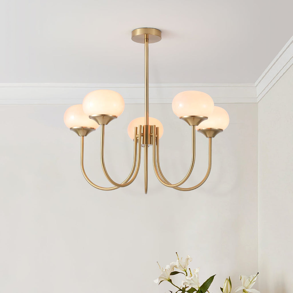 Marshmallow Glass Globe Chandelier