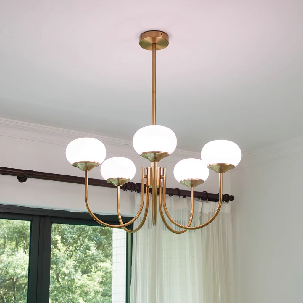 Marshmallow Glass Globe Chandelier