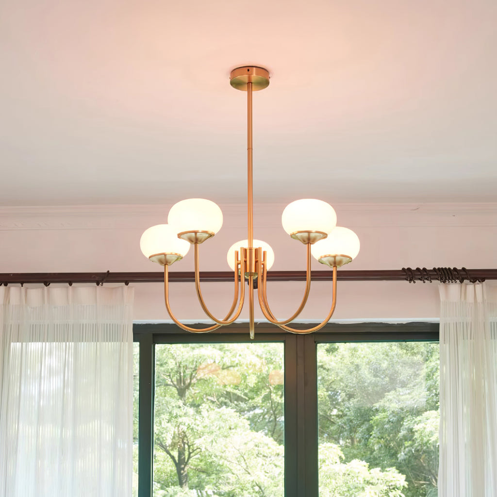 Marshmallow Glass Globe Chandelier