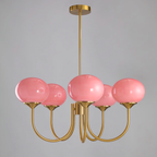 Marshmallow Glass Globe Chandelier