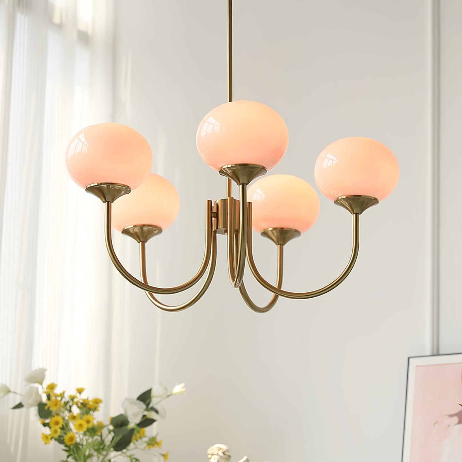 Marshmallow Glass Globe Chandelier