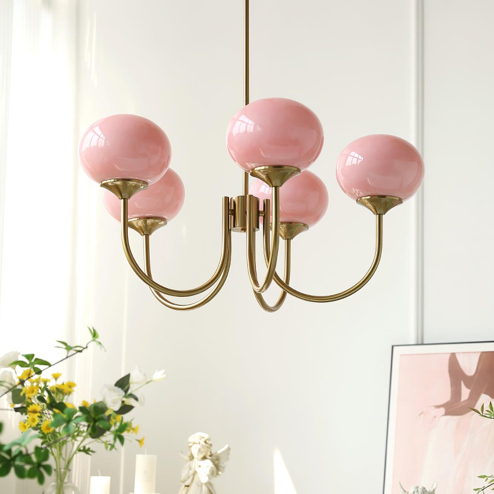 Marshmallow Glass Globe Chandelier