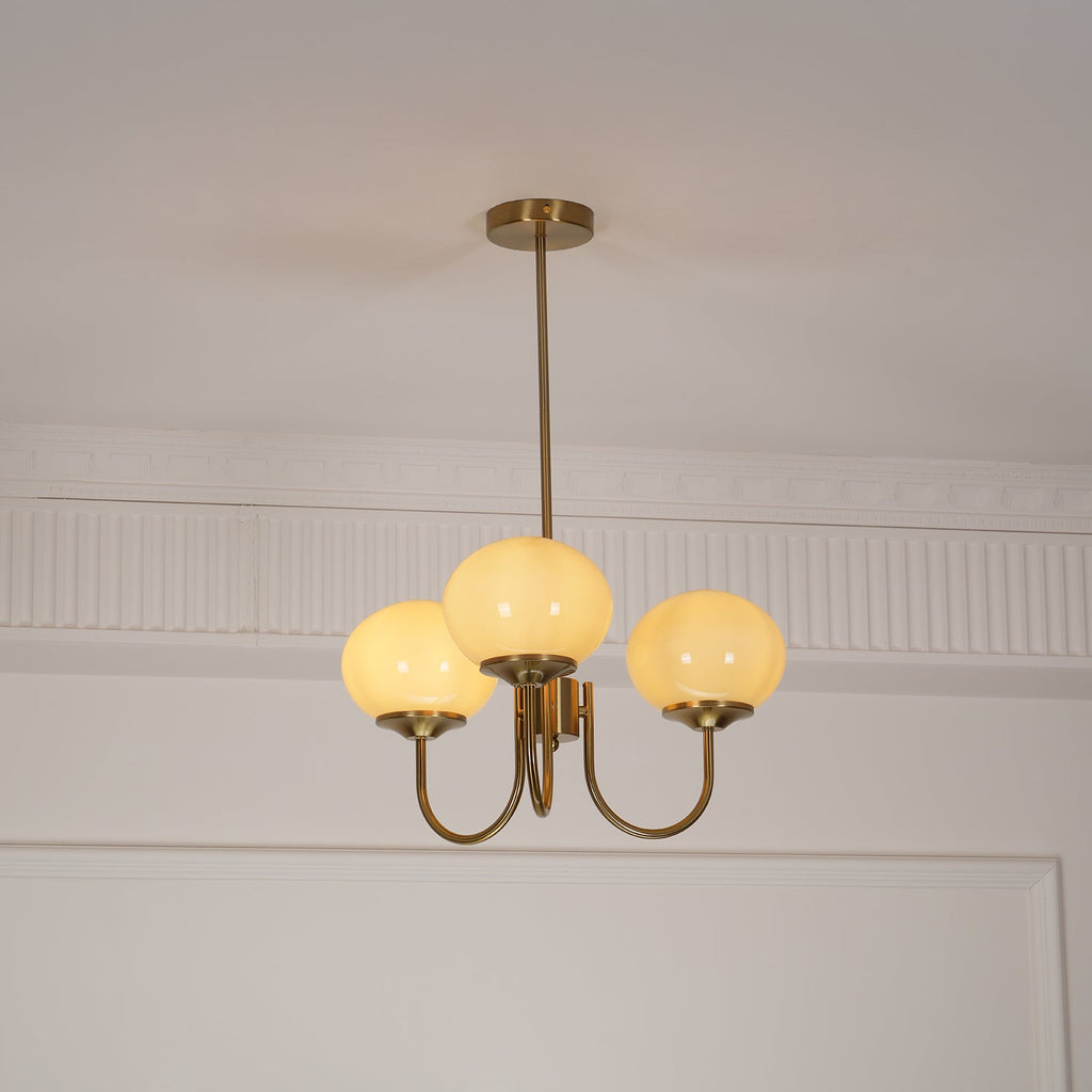 Marshmallow Glass Globe Chandelier