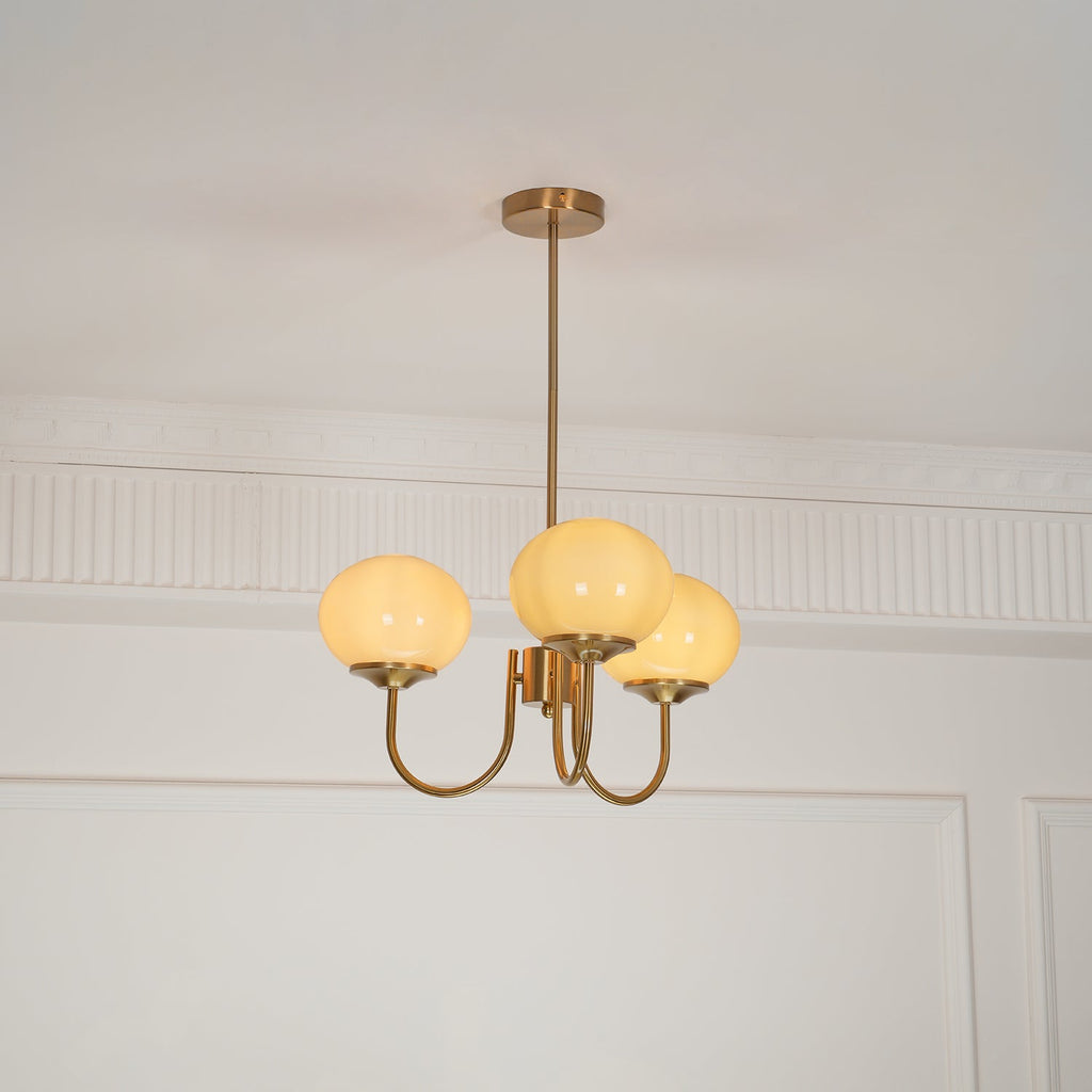 Marshmallow Glass Globe Chandelier