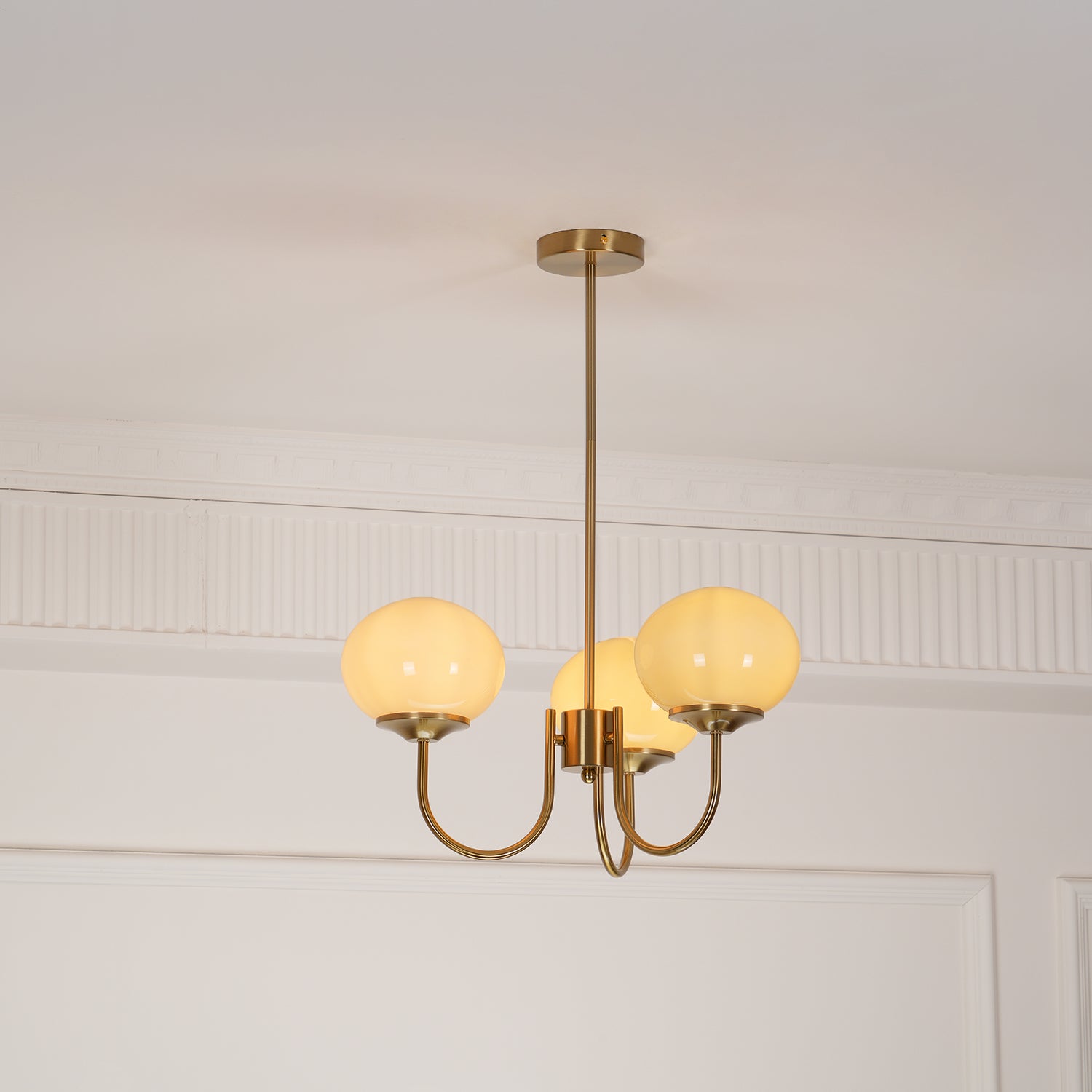 Marshmallow Glass Globe Chandelier