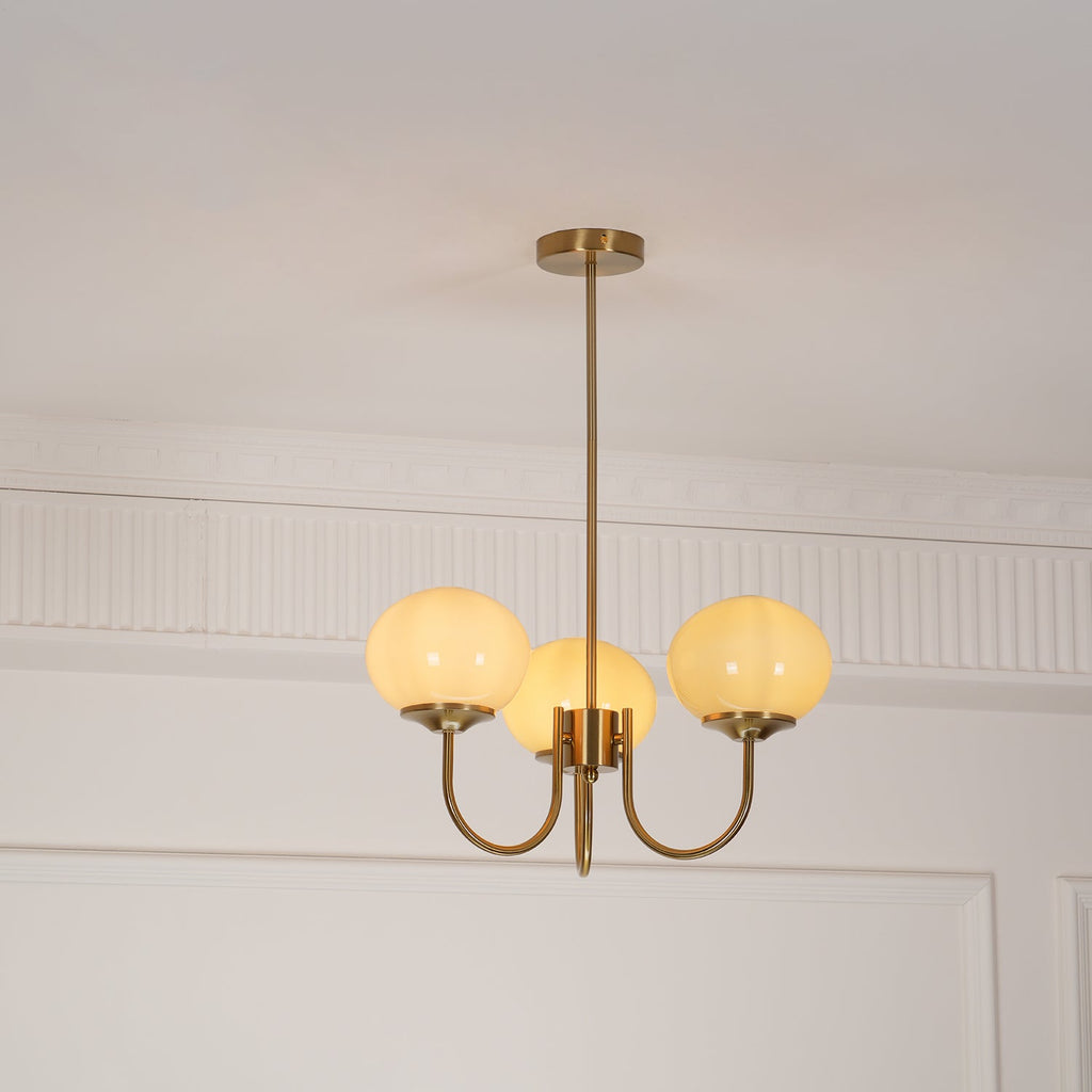 Marshmallow Glass Globe Chandelier