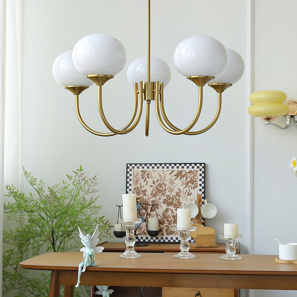 Marshmallow Glass Globe Chandelier