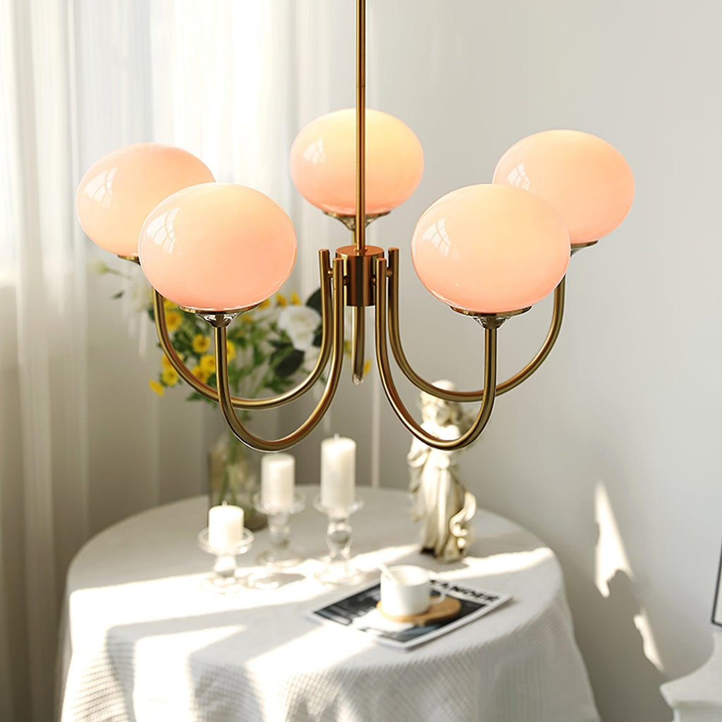Marshmallow Glass Globe Chandelier