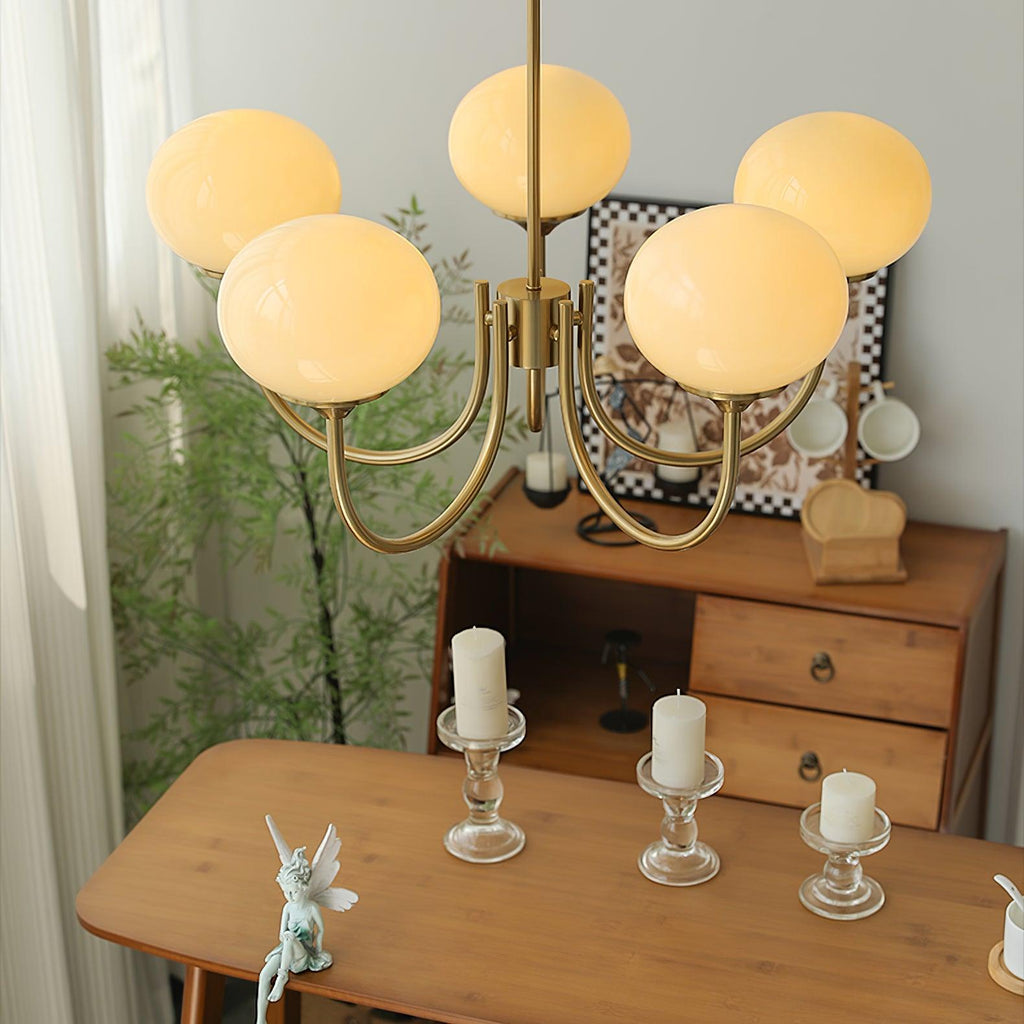 Marshmallow Glass Globe Chandelier