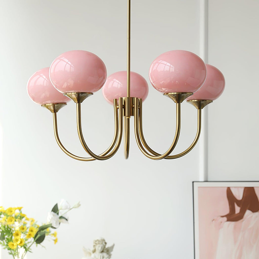 Marshmallow Glass Globe Chandelier