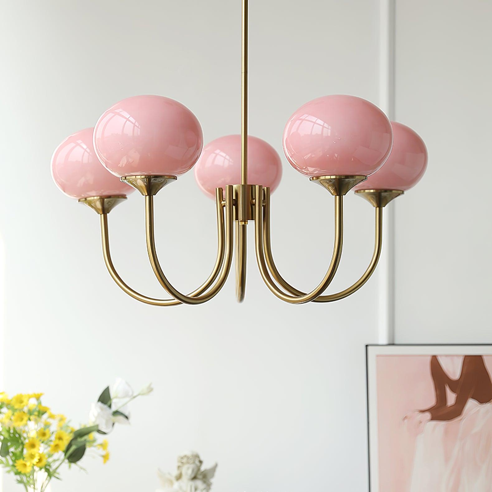 Marshmallow Glass Globe Chandelier
