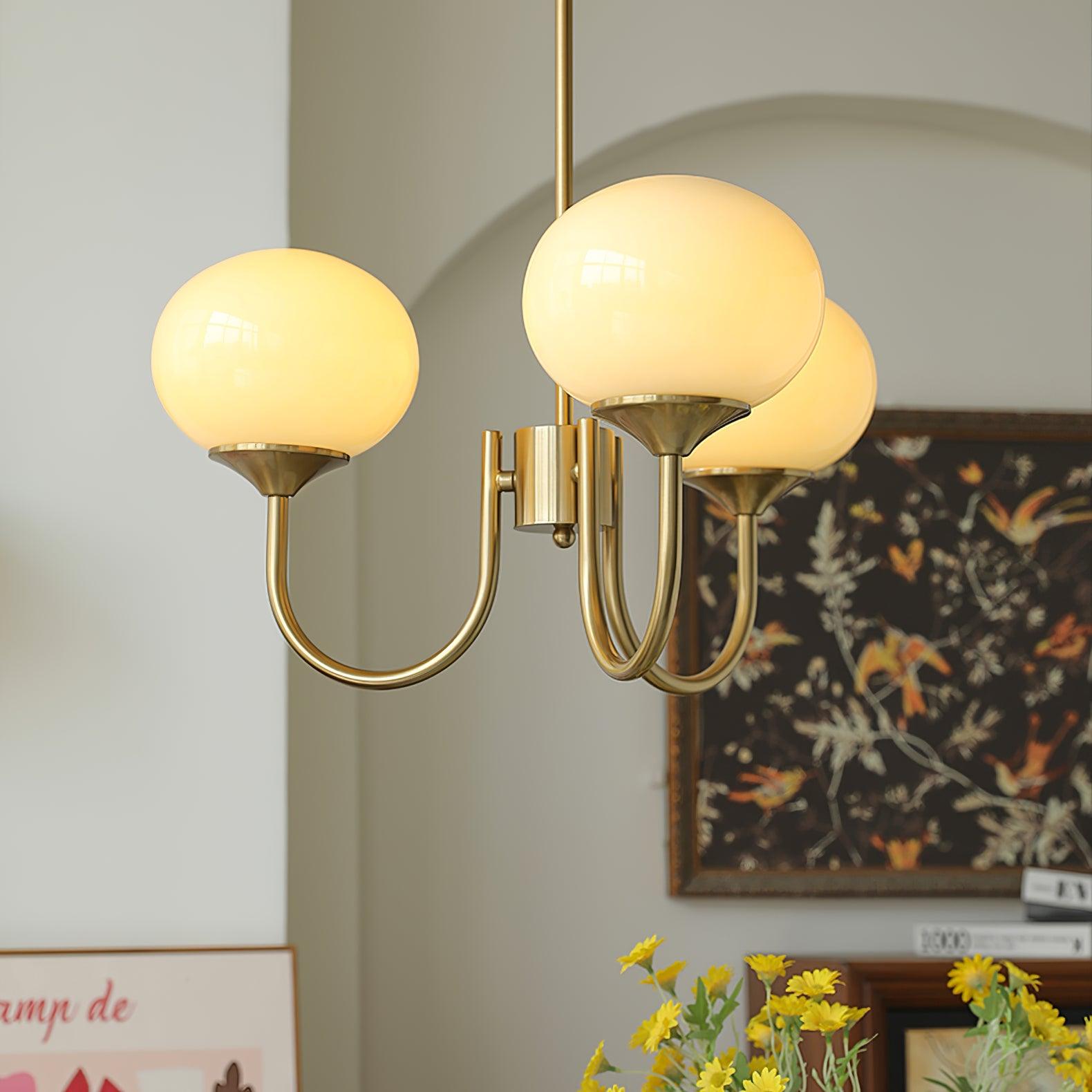 Marshmallow Glass Globe Chandelier