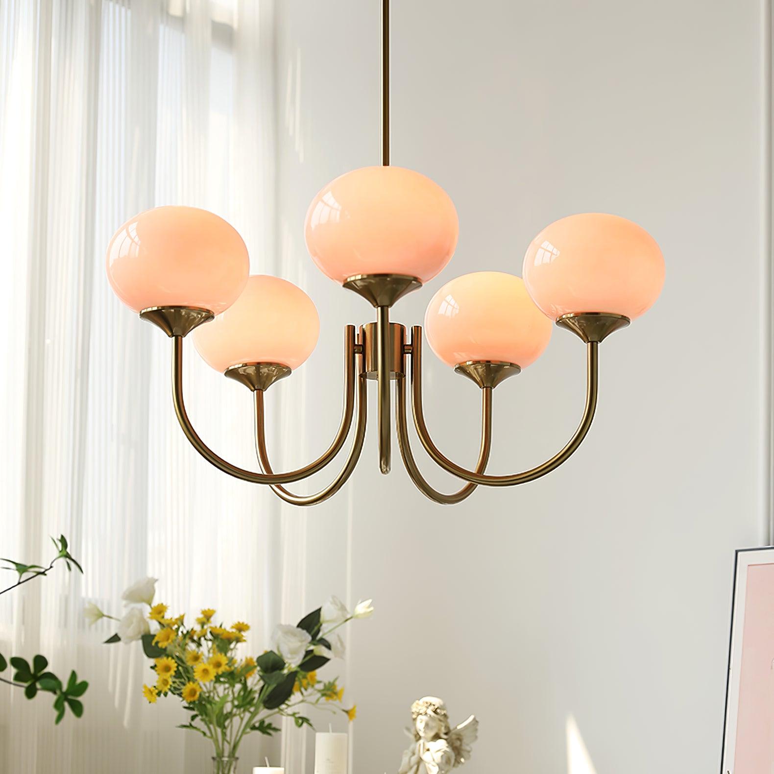 Marshmallow Glass Globe Chandelier