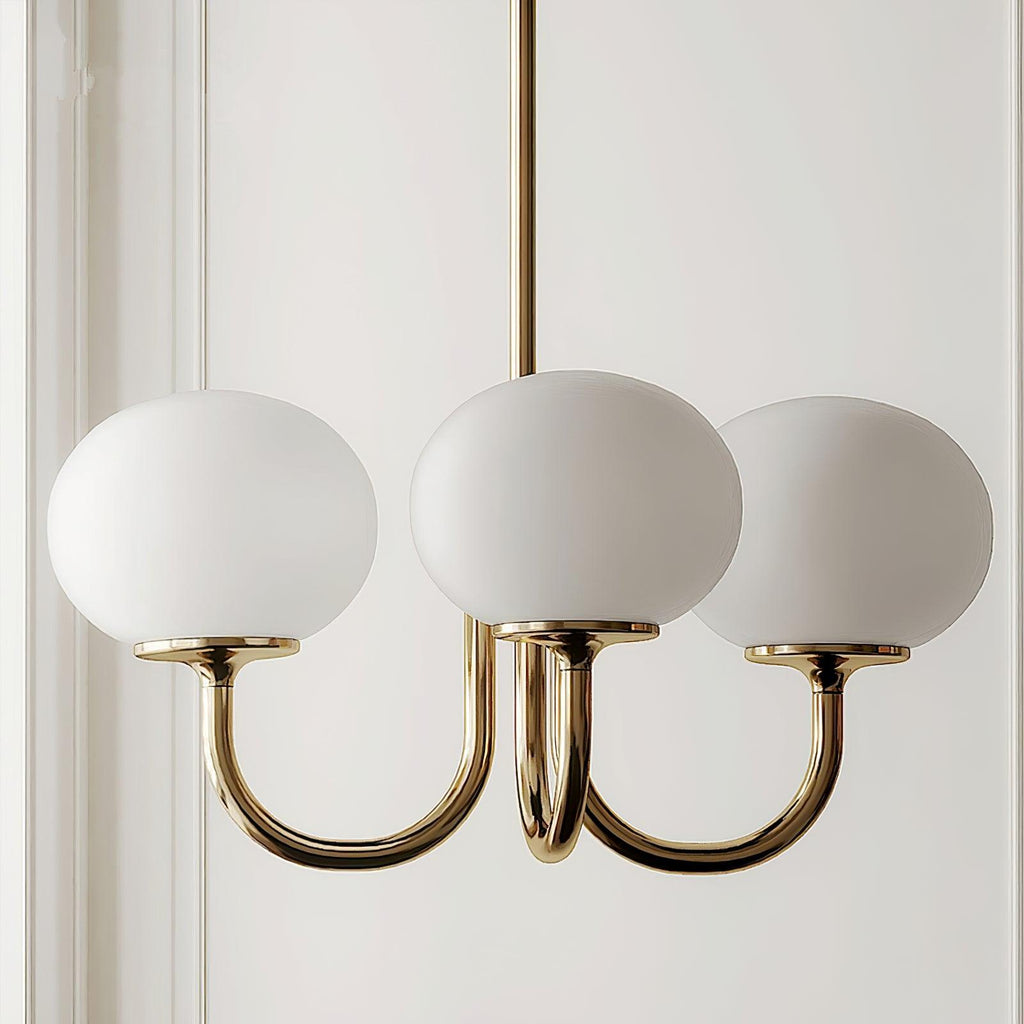Marshmallow Glass Globe Chandelier