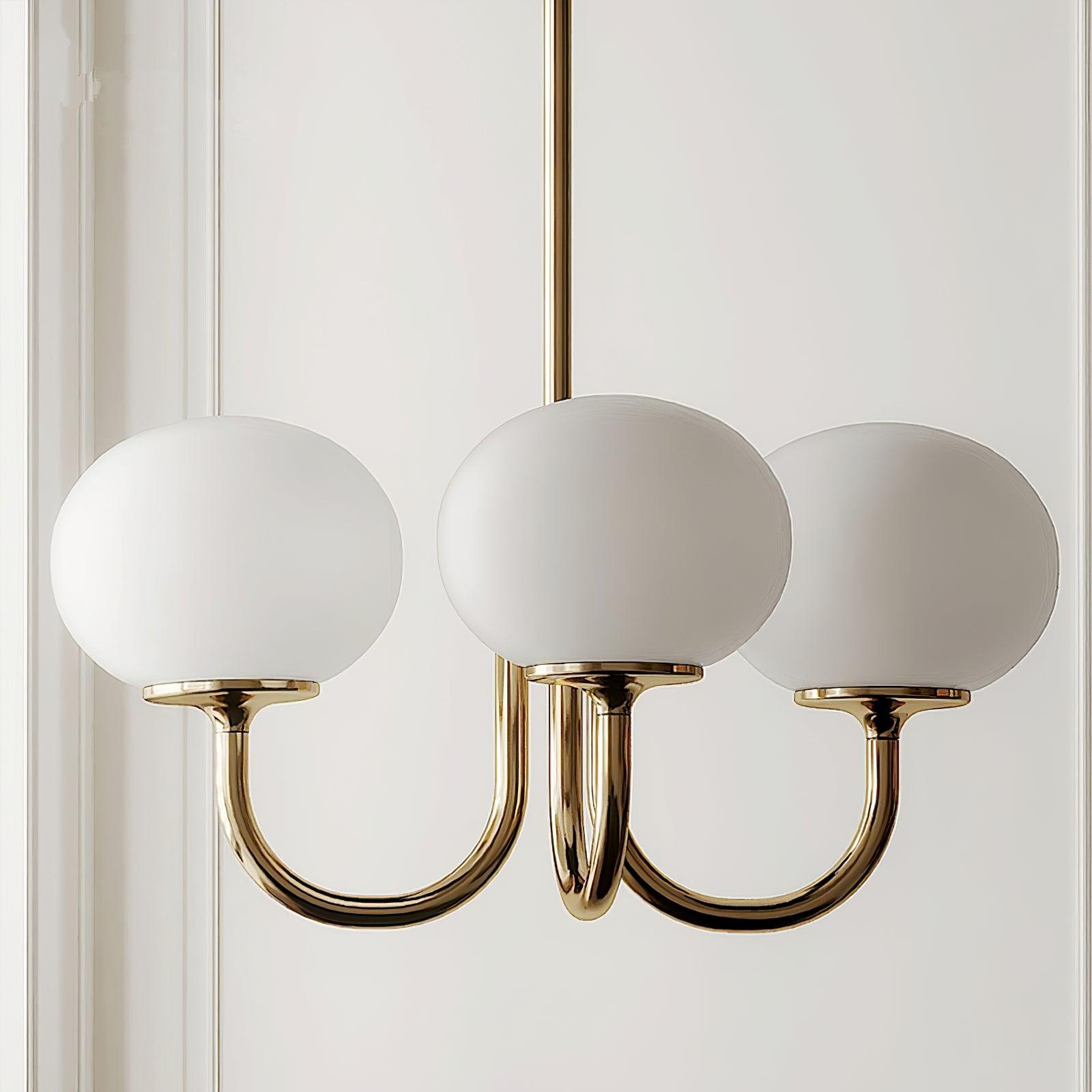Marshmallow Glass Globe Chandelier