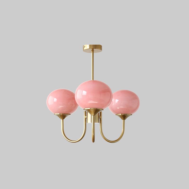 Marshmallow Glass Globe Chandelier