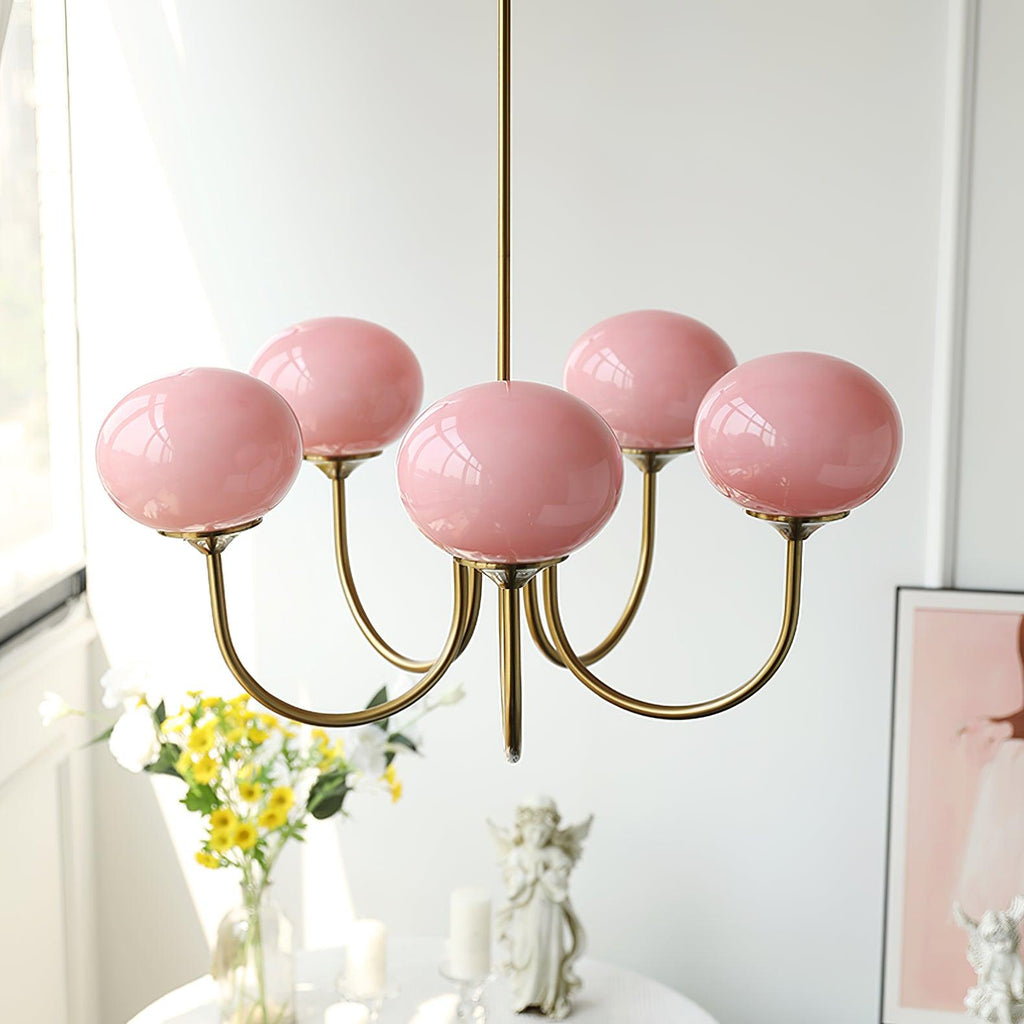 Marshmallow Glass Globe Chandelier