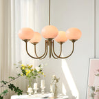 Marshmallow Glass Globe Chandelier
