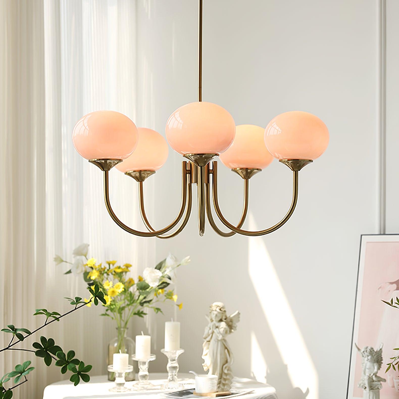 Marshmallow Glass Globe Chandelier