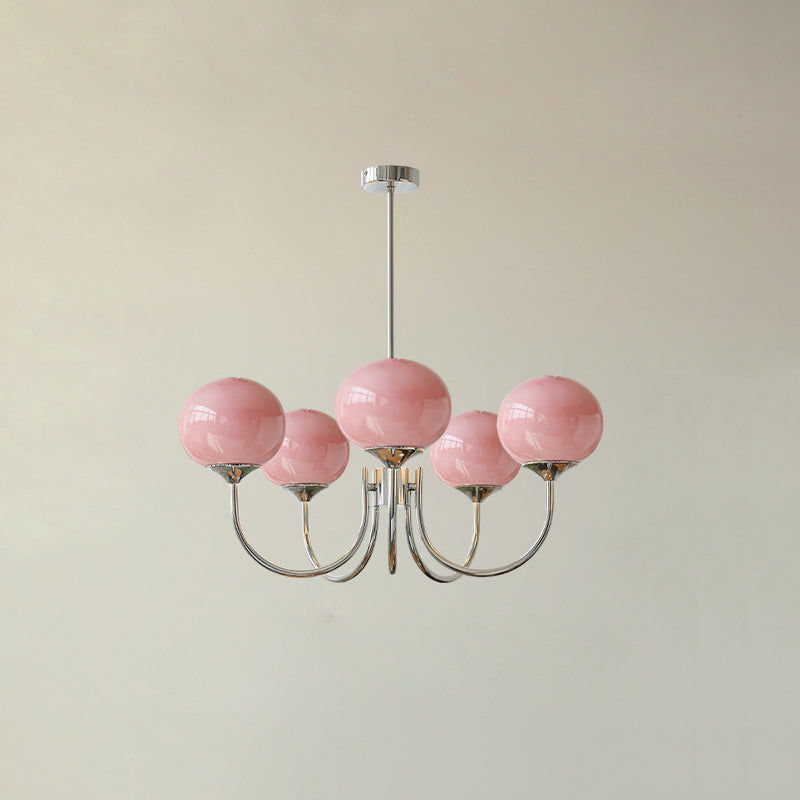 Marshmallow Glass Globe Chandelier