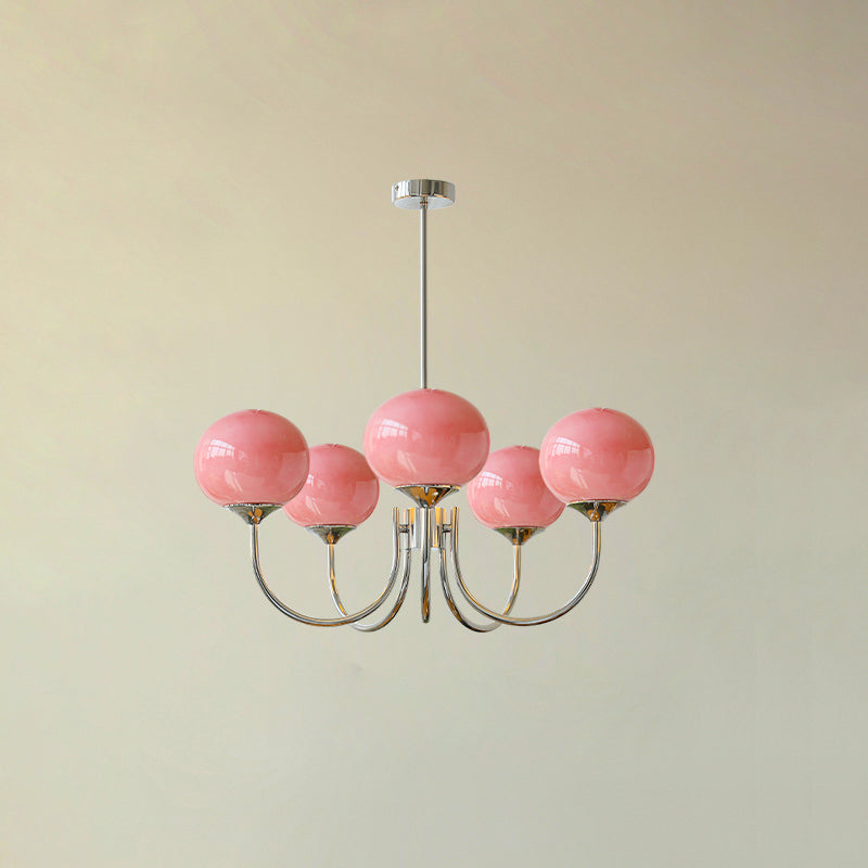 Marshmallow Glass Globe Chandelier