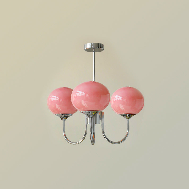 Marshmallow Glass Globe Chandelier