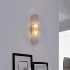 Oblong Alabaster Wall Sconce Natural Stone