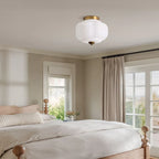 Pumpkin Glass Semi Flush Mount Margot Glass Ceiling Light