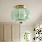 Pumpkin Glass Semi Flush Mount Margot Glass Ceiling Light