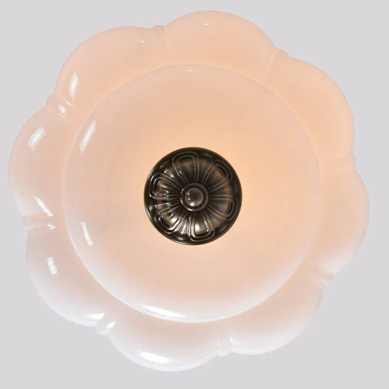 Pumpkin Glass Semi Flush Mount Margot Glass Ceiling Light